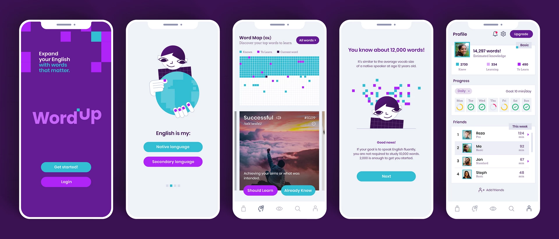 اپلیکیشن آموزش زبان انگلیسی WordUp